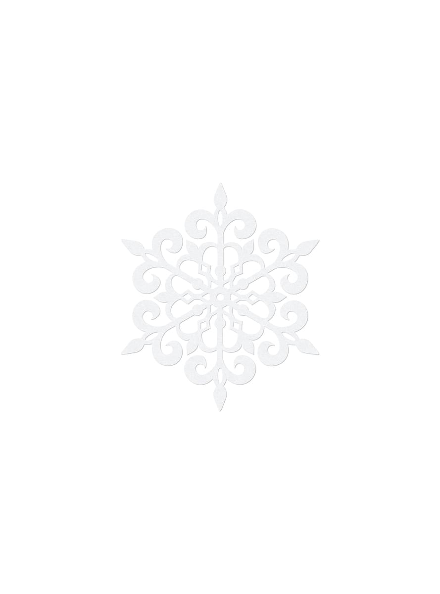 Schneeflocken Tischdeko Set 10-teilig rund, weiß 9 cm - Christmas
