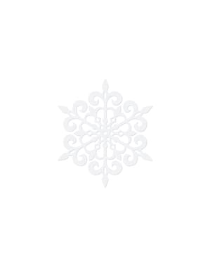10 Okrugli stol Snowflake Ukrasi, Whit (9 cm) - Božić