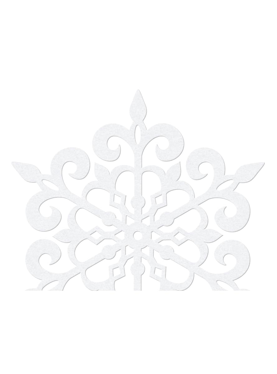 Schneeflocken Tischdeko Set 10-teilig rund, weiß 9 cm - Christmas