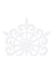 10 decorazioni da tavola bianche a forma di fiocco di neve rotond (9 cm) - Christmas