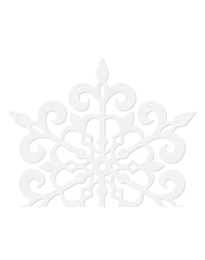 10 décorations de table blanches flocon de neige rond de 9 cm - Christmas