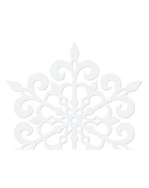 Schneeflocken Tischdeko Set 10-teilig rund, weiß 9 cm - Christmas