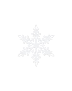 Set 10 Dekorasi Hiasan Salju, Putih 11 cm - Natal
