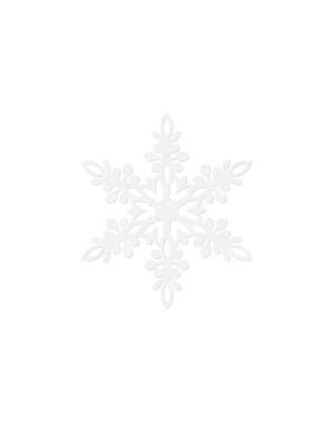 10 Kar Tanesi Masa Süslemeleri, Beyaz 11 cm Set - Noel