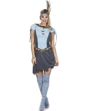 Costum de indiancă albastru pentru femeie