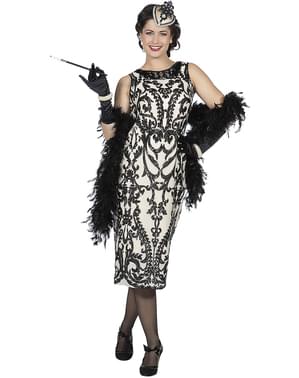 Costum charleston negru pentru femeie