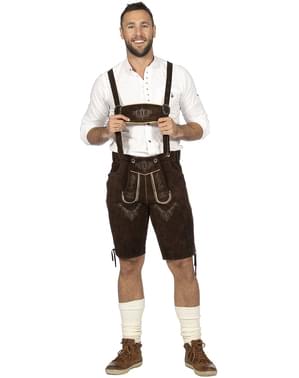 Kostum Tyrolean untuk Pria di Brown