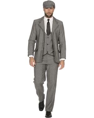 Ír Gangster Jacket férfiaknak Grey-ban