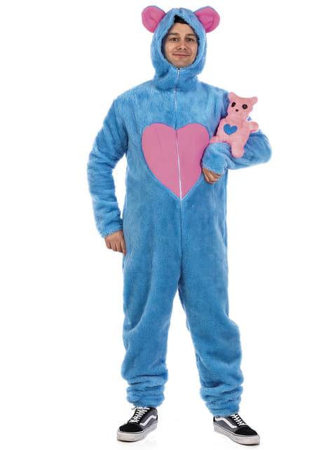 Kærlig bjørn kostume blå til voksne