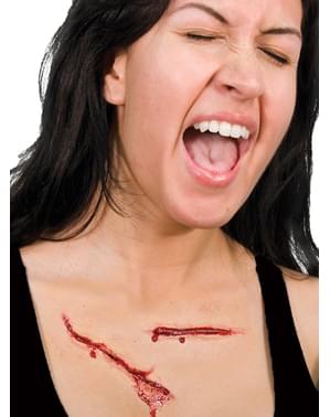 Prothèse latex griffures sanglantes