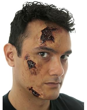 Prótese em látex feridas profundas