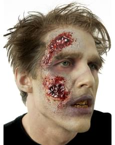 Prótesis de látex heridas profundas con gusanos