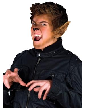 Prótesis de orejas de hombre lobo de látex