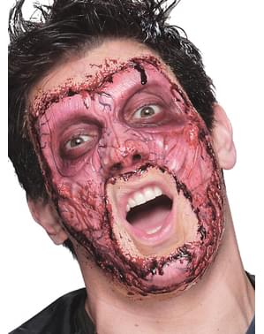 Skinned face foam prosthesis