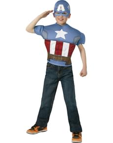 Boys Muscular Captain America Costume Kit