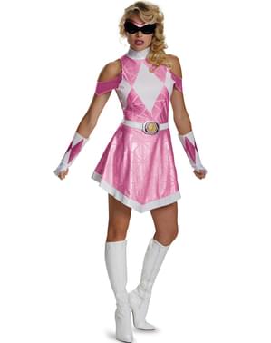 Kadın Pembe Mighty Morphin Power Ranger Kostüm Elbise