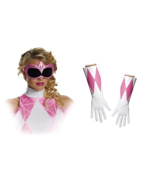 Conjunto acessórios Power Rangers Mighty Morphin cor-de-rosa para adulto