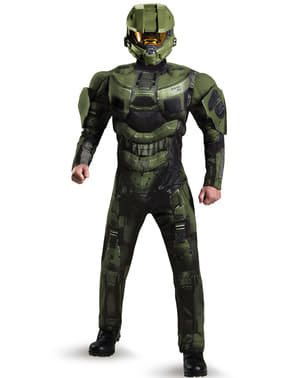 Ενήλικοι κύριος αρχηγός Halo μυώδης κοστούμι