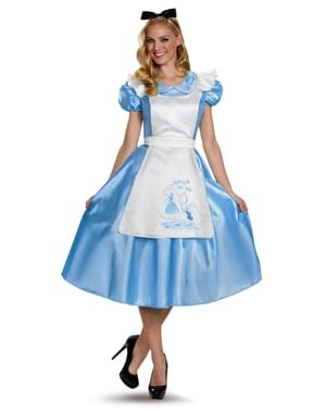 Alice i Eventyrland deluxe kostume til kvinder
