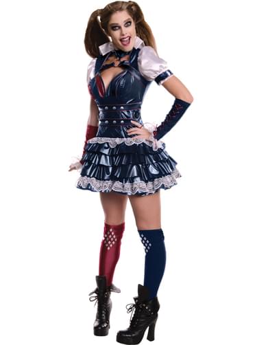 Harley Quinn Kostüm für Damen Arkham Lizenz