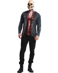 Shirt mit blutigem Skelett für Herren