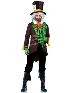 Disfraz de Sombrerero Loco marrón para hombre