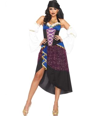 Bir kadın için büyücü çingene kostümü