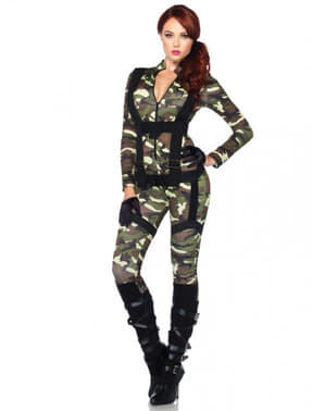 Disfraz de militar paracaidista para mujer