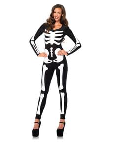 Déguisement squelette halloween femme