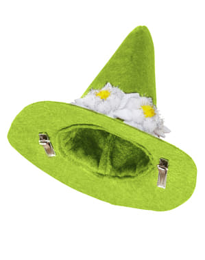 Topi Bavarian hijau mini dengan Edelweiss untuk pria