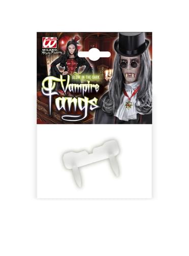 Dentadura de vampiro fosforescente unissex