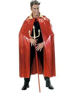 Mens Red Metallic Cape ar apkakli