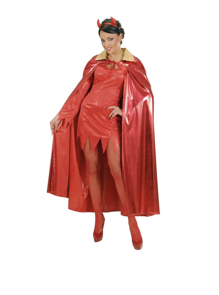 Peleryna czerwona z kołnierzem męska