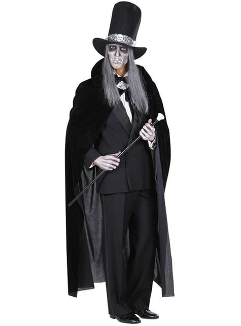 Cape noire velours homme