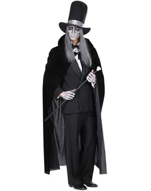 Cape noire velours homme