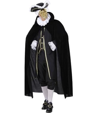 Cape noire velours homme