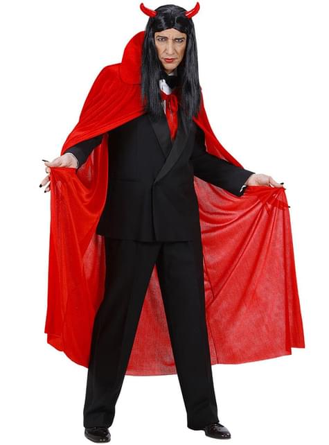 Mantello rosso in velluto uomo