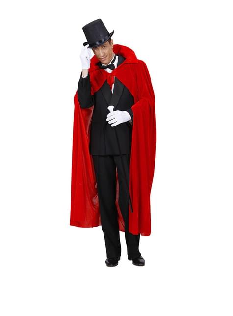 Mantello rosso in velluto uomo