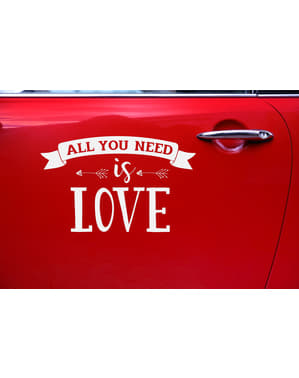 "Yang Anda butuhkan adalah cinta" stiker mobil - Dekorasi Mobil