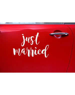 Stiker mobil "Baru menikah" - Dekorasi Mobil