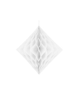 Decorazione da appendere nido d'ape bianca 20cm