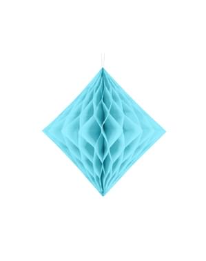 Decoración colgante de nido  de abeja azul turquesa de 30 cm