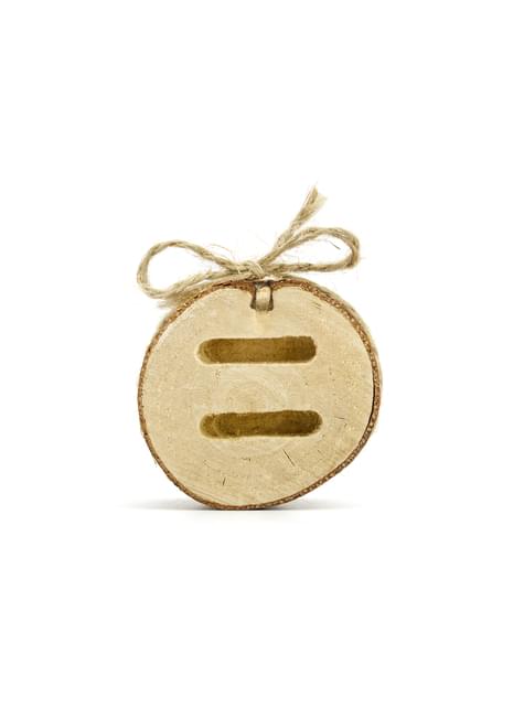 Ring holder i tre effekt med raffia bånd - Rustic Wedding