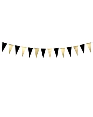 Black & Gold Paper Bunting