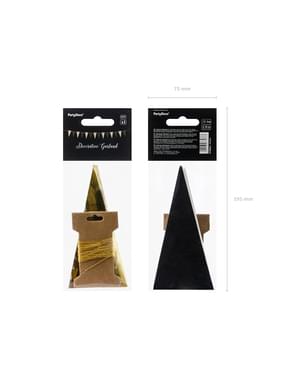 Bunting Kertas Hitam & Emas