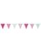 "1" Pink Paper Bunting - prvi rojstni dan