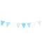 Banderín estampado de lunares azules de papel - Blue 1st Birthday