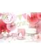 Guirlande fanions motifs à pois roses en papier - Pink 1st Birthday