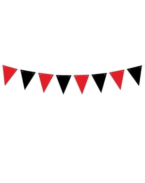 Banderín rojo y negro de papel - Pirates Party