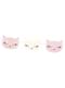 Guirnalda con caras de gato rosa pastel de papel - Meow Party